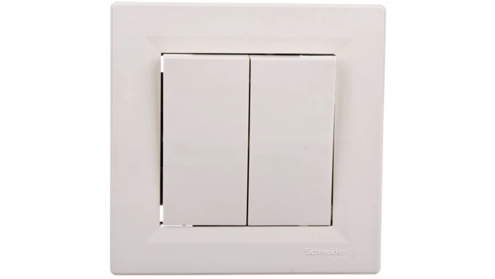 Łącznik Asfora podwójny schodowy kremowy z ramką EPH0600123