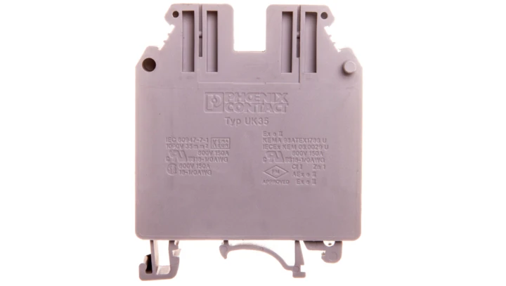 Złączka szynowa 2-przewodowa 0,75-50mm2 szara UK 35 3008012