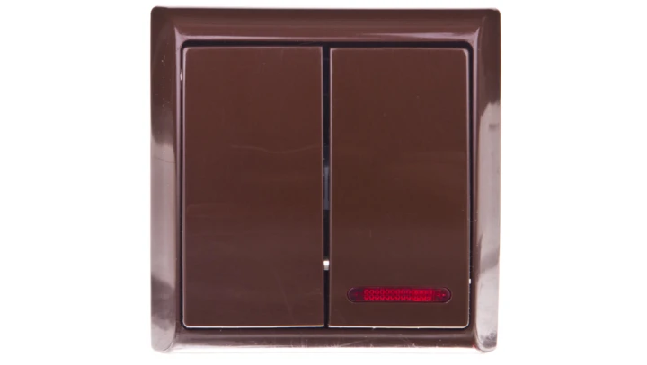 BIS Łącznik świecznikowy z podświetleniem brązowy ŁN-2BS/24