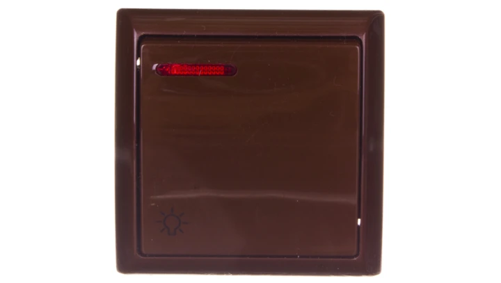 BIS Przycisk /światło/ z podświetleniem brązowy ŁN-5BS/24