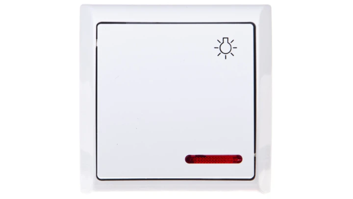 BIS Przycisk /światło/ z podświetleniem biały ŁN-5BS/00