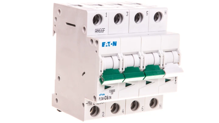 Wyłącznik nadprądowy 3P+N C 6A 10kA AC PLSM-C6/3N-MW 242537