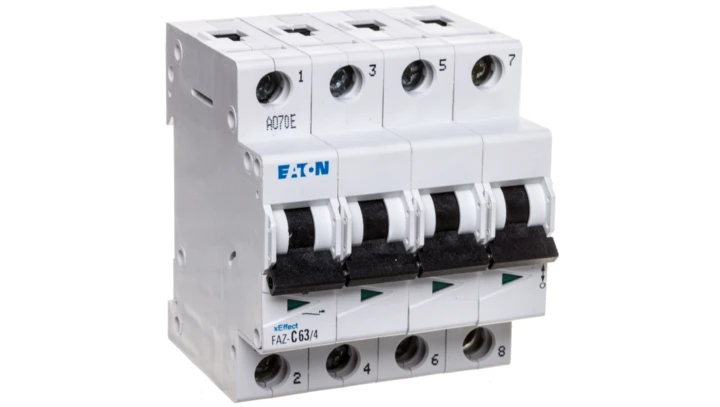 Wyłącznik nadprądowy 4P C 63A 15kA AC FAZ C63/4 279067