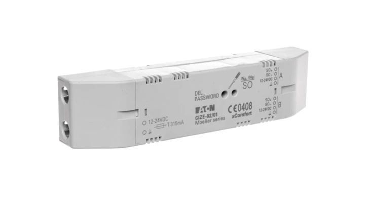 xComfort Nadajnik z wejściem impulsowym (interfejs S0) 315mA/24V DC CIZE-02/01 118799