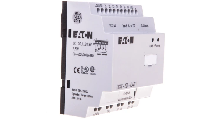 Moduł rozszerzenia CANopen 6 wejść cyfrowych 4 wyjścia tranzystorowe 24V DC EC4E-221-6D4T1 114297