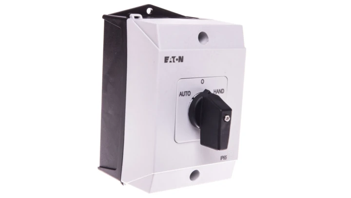 Łącznik krzywkowy HAND-0-AUTO-START (z samopowrotem) 20A 2P w obudowie T0-2-15907/I1 207095