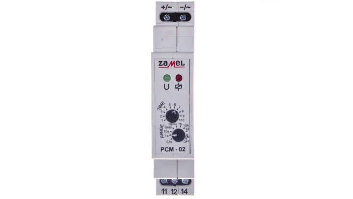Przekaźnik czasowy 1P 16A 0,1sek-10dni 24V AC/DC PCM-02/24V EXT10000076