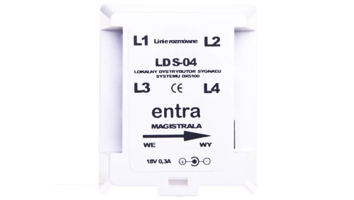 Lokalny dystrybutor sygnału /komutator/do serii DX5100 biały LDS-04 ENT10000289