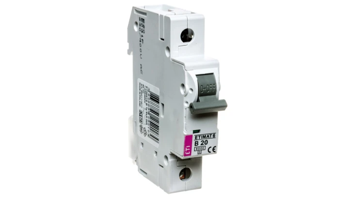 Wyłącznik nadprądowy 1P B 20A 6kA AC ETIMAT 6 002111517