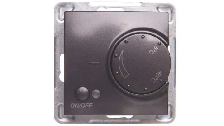 IMPRESJA Regulator temperatury /czujnik podłogowy/ antracyt RTP-1Y/m/50