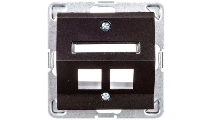 IMPRESJA Obudowa gniazda komputerowego podwójnego skośna antracyt GPK-2YS/p/50