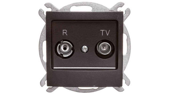 IMPRESJA Gniazdo antenowe RTV zakończeniowe 10dB antracyt GPA-10YPZ/m/50