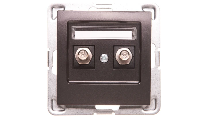 IMPRESJA Gniazdo ekwipotencjalne podwójne antracyt GPE-2Y/m/50