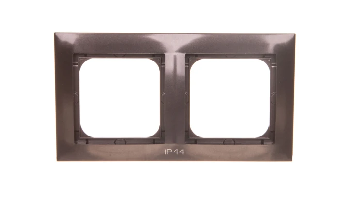 IMPRESJA Ramka podwójna do łączników IP44 antracyt RH-2Y/50