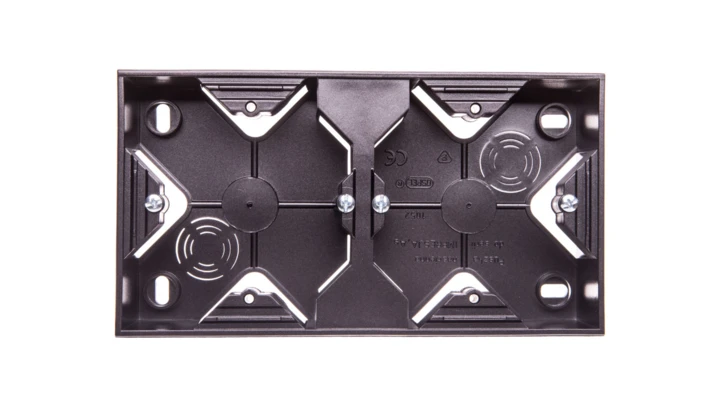 IMPRESJA Puszka natynkowa podwójna antracyt PNP-2Y/50