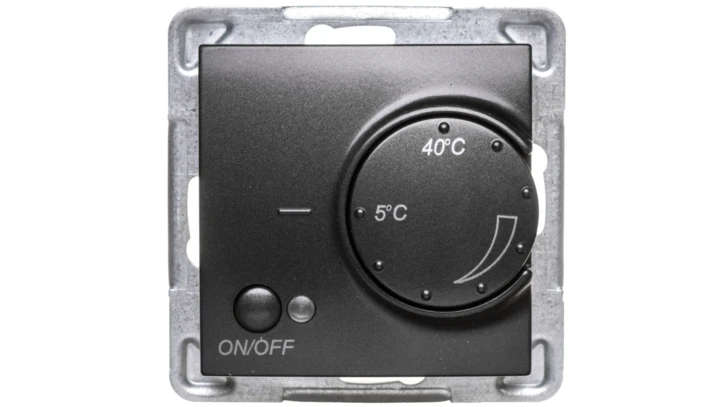 IMPRESJA Regulator temperatury /czujnik napowietrzny/ antracyt RTP-1YN/m/50
