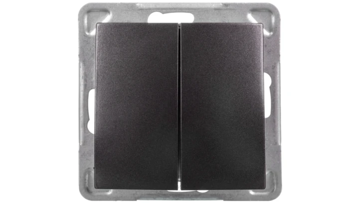 IMPRESJA Łącznik schodowy + pojedynczy antracyt ŁP-9Y/m/50