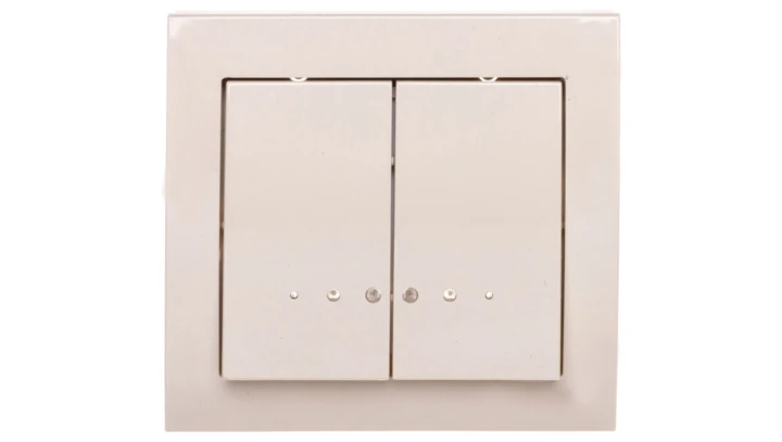 KIER Łącznik świecznikowy z podświetleniem beżowy ŁP-2WS/01