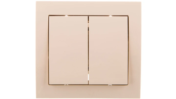 KIER Przycisk podwójny zwierny beżowy ŁP-17W/01
