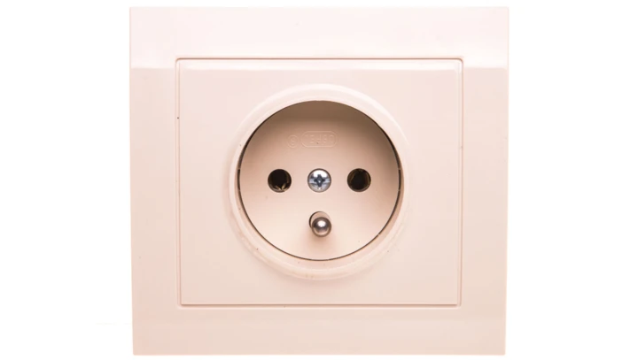 KIER Gniazdo pojedyncze z/u beżowe GP-1WZ/01