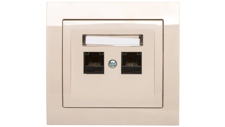 KIER Gniazdo komputerowe podwójne 2xRJ45 kat.6 beżowe GPK-2W/K6/01