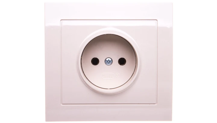 KIER Gniazdo pojedyncze b/u beżowe GP-1W/01