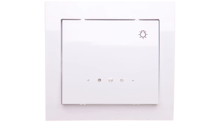 KIER Przycisk /światło/ z podświetleniem biały ŁP-5WS/00