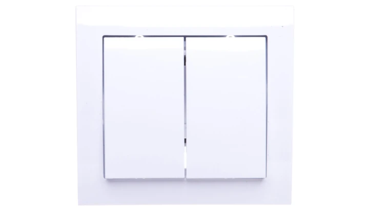 KIER Przycisk podwójny zwierny biały ŁP-17W/00