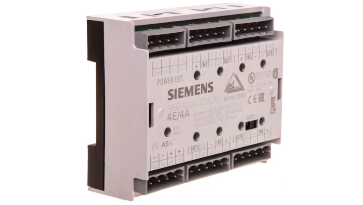 Moduł wejść cyfrowych 4 wejścia 200mA PNP 24V DC AS-INTERFACE 3RG9004-0DA00