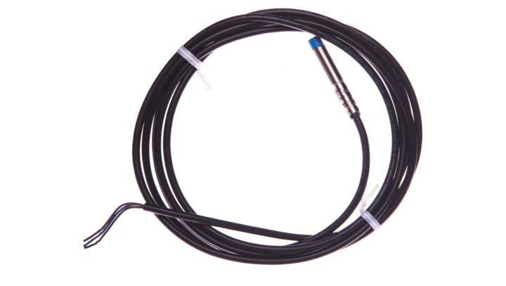 Czujnik indukcyjny M8 2,5mm wystający 10-30VDC PNP 1Z przewód 3-żyły 2m 4kHz 43mm IME08-2N5PSZW2K 1040855
