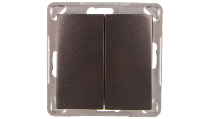 IMPRESJA Przycisk podwójny zwierny antracyt ŁP-17Y/m/50
