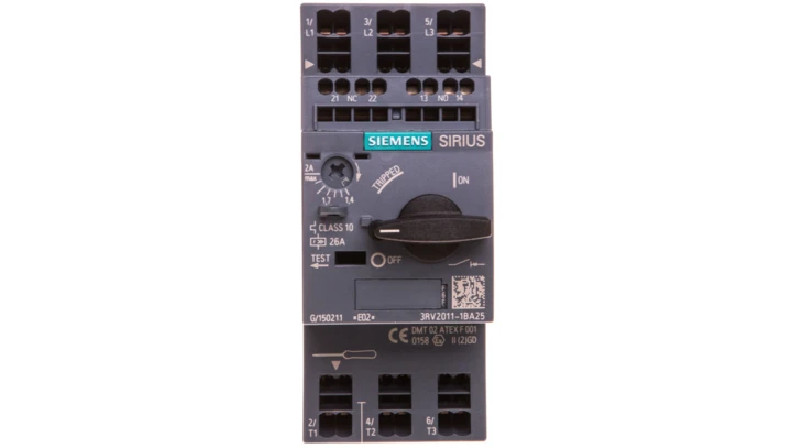 Wyłącznik silnikowy 3P 0,8kW 1,4-2A 1Z 1R S00 3RV2011-1BA25