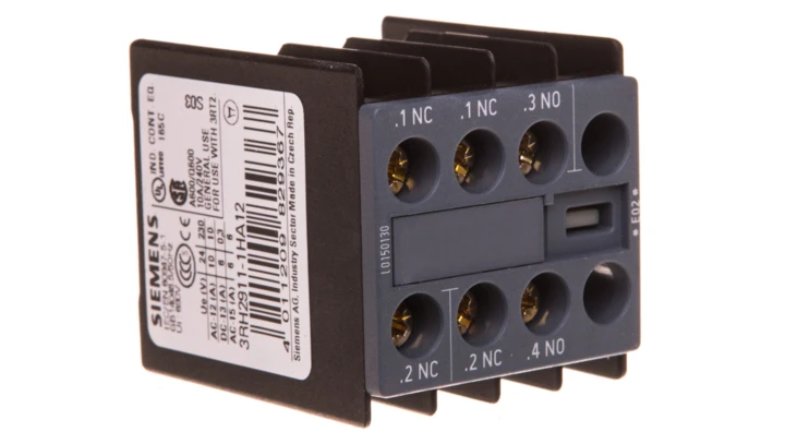 Styki pomocniczne 1Z 2R montaż czołowy S00 do S3 przył śrubowe SIRIUS 3RH2911-1HA12