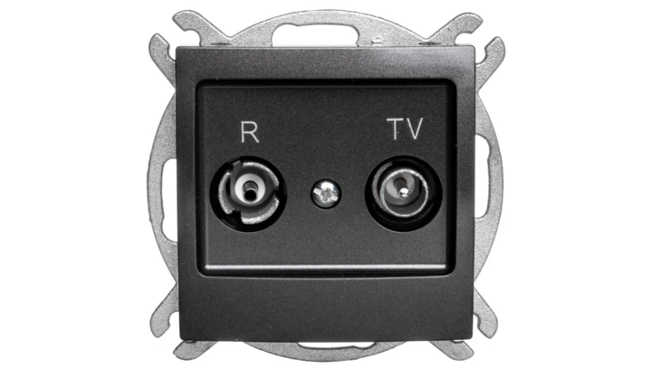 IMPRESJA Gniazdo antenowe RTV końcowe 2,5-3dB antracyt GPA-YK/m/50