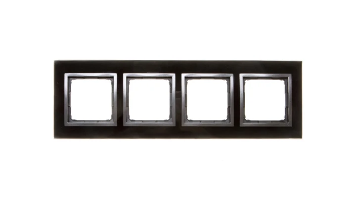 Simon 54 Nature Ramka poczwórna szkło ZASTYGŁA LAWA DRN4/73