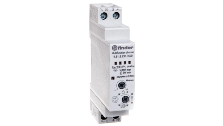 Elektroniczny przekaźnik impulsowy 230V AC ze ściemniaczem 500W 17,5 mm kompatybilny ze świetlówkami 15.81.8.230.0500