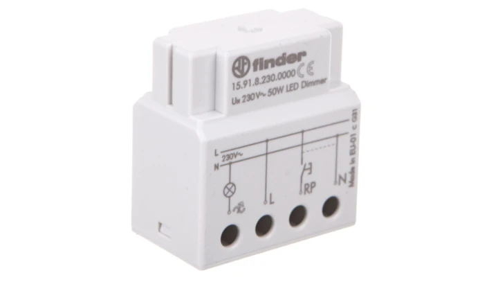 Elektroniczny przekaźnik impulsowy 230V AC ze ściemniaczem 500W do FCL i ściemnialnymi LED 15.91.8.230.0000