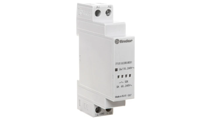 Modułowy przekaźnik SSR 1Z 60-240V AC 5A załączanie natychmiastowe, sterowanie 230V AC 77.01.8.230.8051