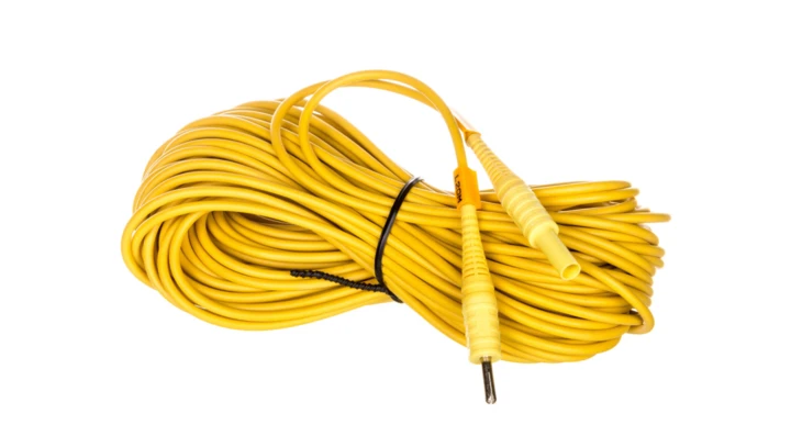 Przewód pomiarowy 20m żółty /wtyki bananowe/ WAPRZ020YECC