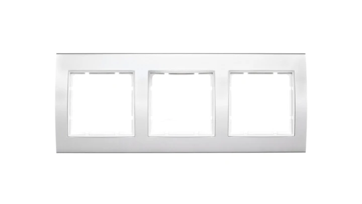 Berker B.3 Ramka potrójna alu/śnieżnobiały 10133904