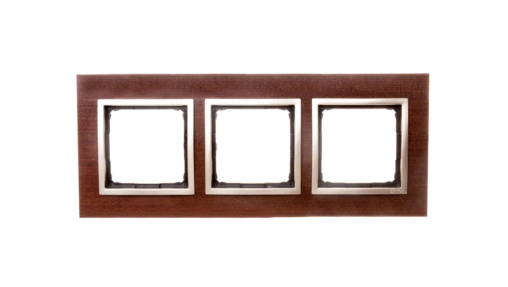 Simon 54 Nature Ramka potrójna drewno ZŁOTY ORZECH DRN3/86