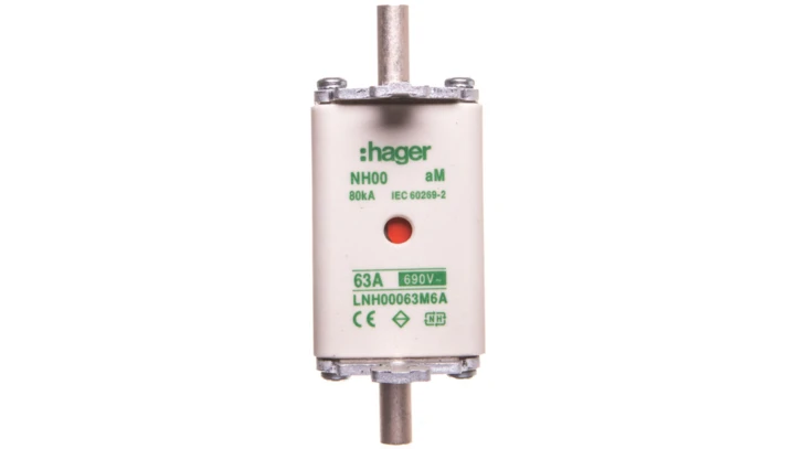 Wkładka bezpiecznikowa silnikowa NH00 aM 690V 63A LNH00063M6A