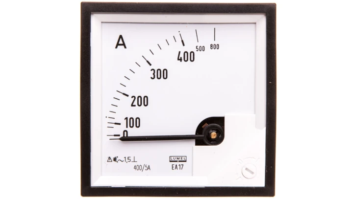 Amperomierz analogowy tablicowy 800/400A do przekładnika 400/5A 72x72mm IP50 C3 K=90 st. EA17N F42100000000