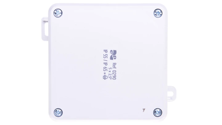 Puszka natynkowa hermetyczna 2K 98x98x46mm pusta IP55/IP65 szary 0290-04