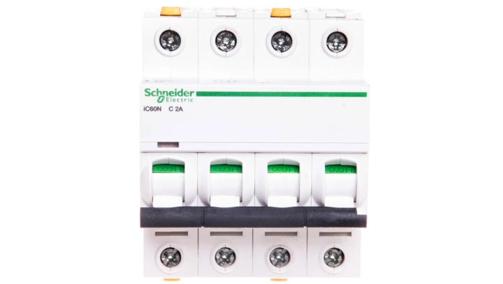 Wyłącznik nadprądowy 4P C 2A 6kA AC iC60N-C2-4 A9F04402