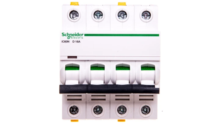 Wyłącznik nadprądowy 4P D 16A 6kA AC iC60N-D16-4 A9F05416