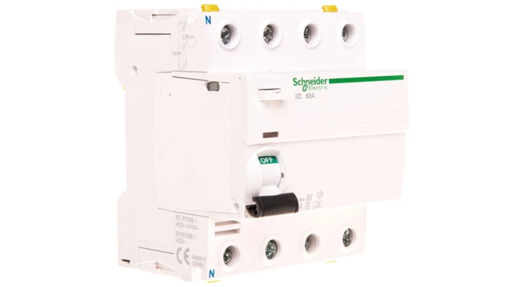 Wyłącznik różnicowoprądowy 4P 63A 0,3A typ SI iID A9Z35463