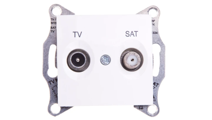 Sedna Gniazdo antenowe TV/SAT przelotowe 4dB kremowe SDN3401923