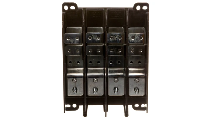 Blok rozdzielczy 4-biegunowy 250A 150mm2 / 1x70mm2 lub 1x50mm2, lub 1x35mm2, lub 2x35mm2 037400