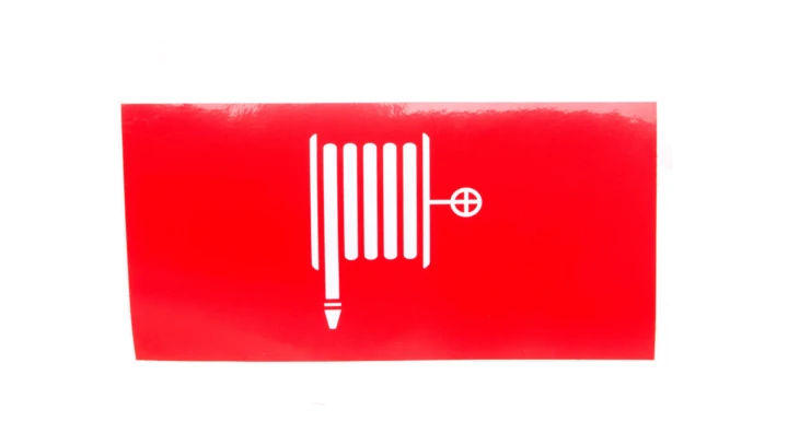 Piktogram PS61 125x250 hydrant logo awex (ISO7010)